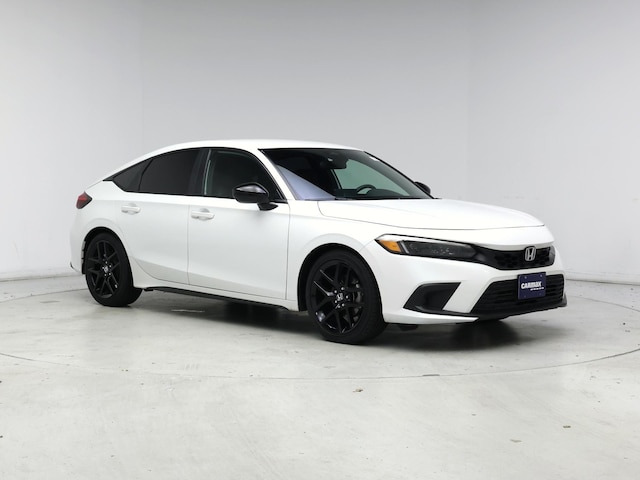 White 2024 Honda Civic Hatchback Sport FWD Hatchback Front-Wheel Drive Automatic