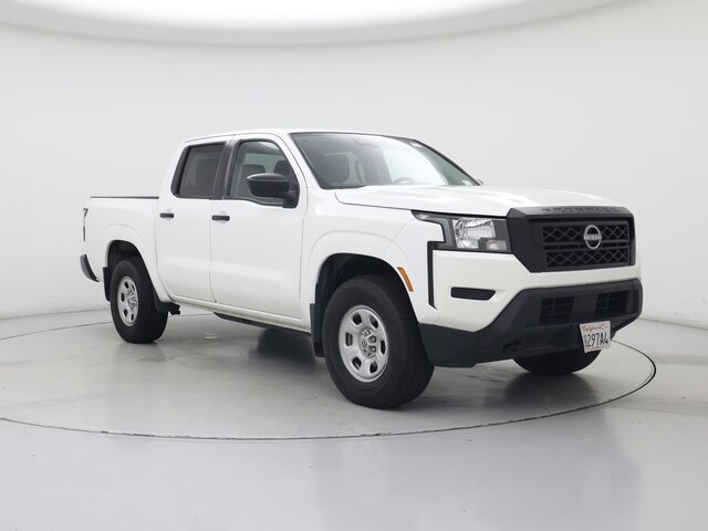 White 2024 Nissan Frontier S Crew Cab 4WD Pickup Truck Four-Wheel Drive Automatic