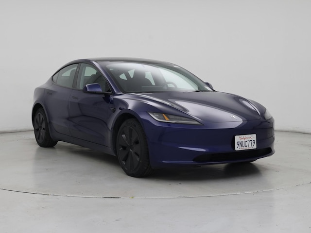 Blue 2025 Tesla Model 3 Long Range RWD Sedan Rear-Wheel Drive Automatic