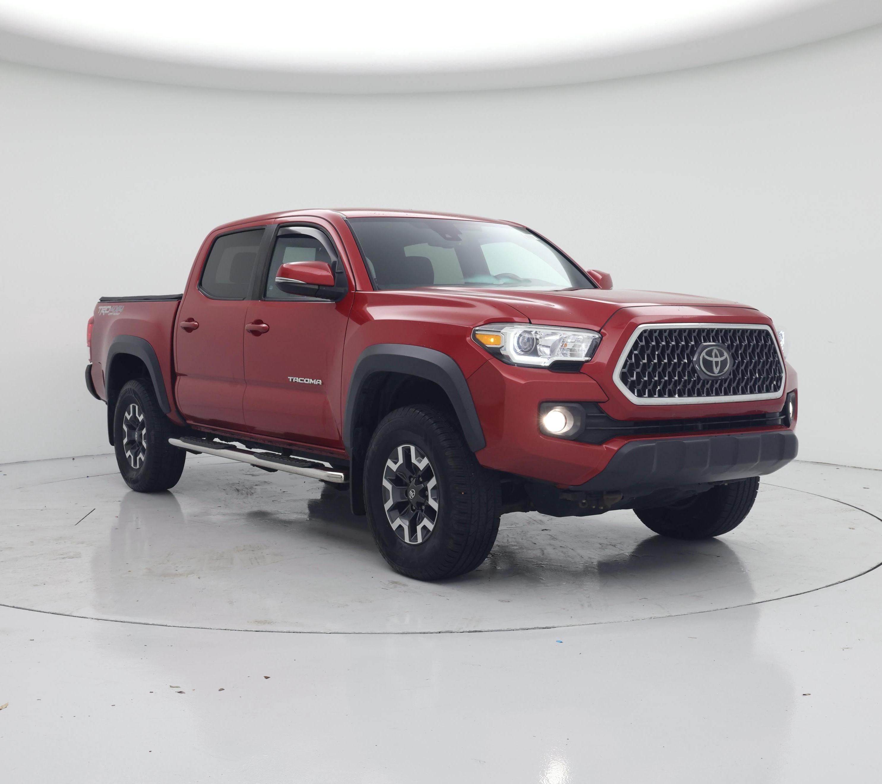 Red 2019 Toyota Tacoma Pickup Truck Four-Wheel Drive Automatic