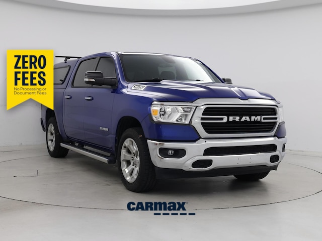 Blue 2019 RAM 1500 Big Horn Crew Cab 4WD Pickup Truck Four-Wheel Drive Automatic
