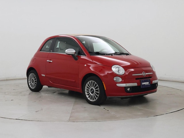 Red 2015 FIAT 500 Lounge Convertible Convertible Front-Wheel Drive Automatic