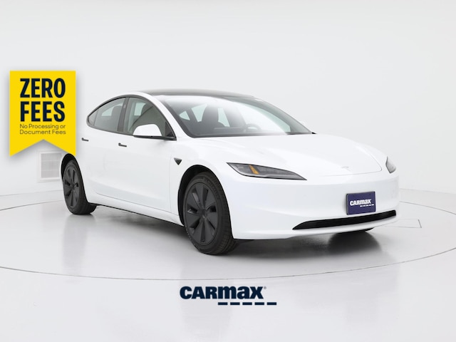 White 2025 Tesla Model 3 Long Range RWD Sedan Rear-Wheel Drive Automatic