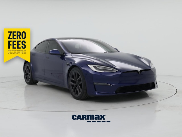 Blue 2021 Tesla Model S Sedan All-Wheel Drive Automatic