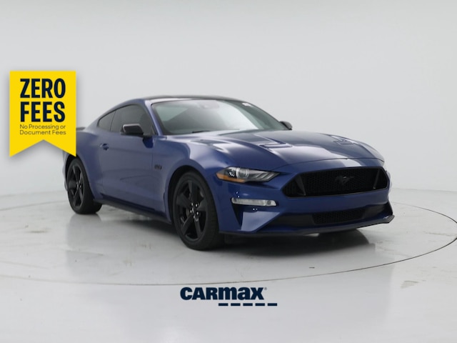 Blue 2022 Ford Mustang Coupe Rear-Wheel Drive Manual