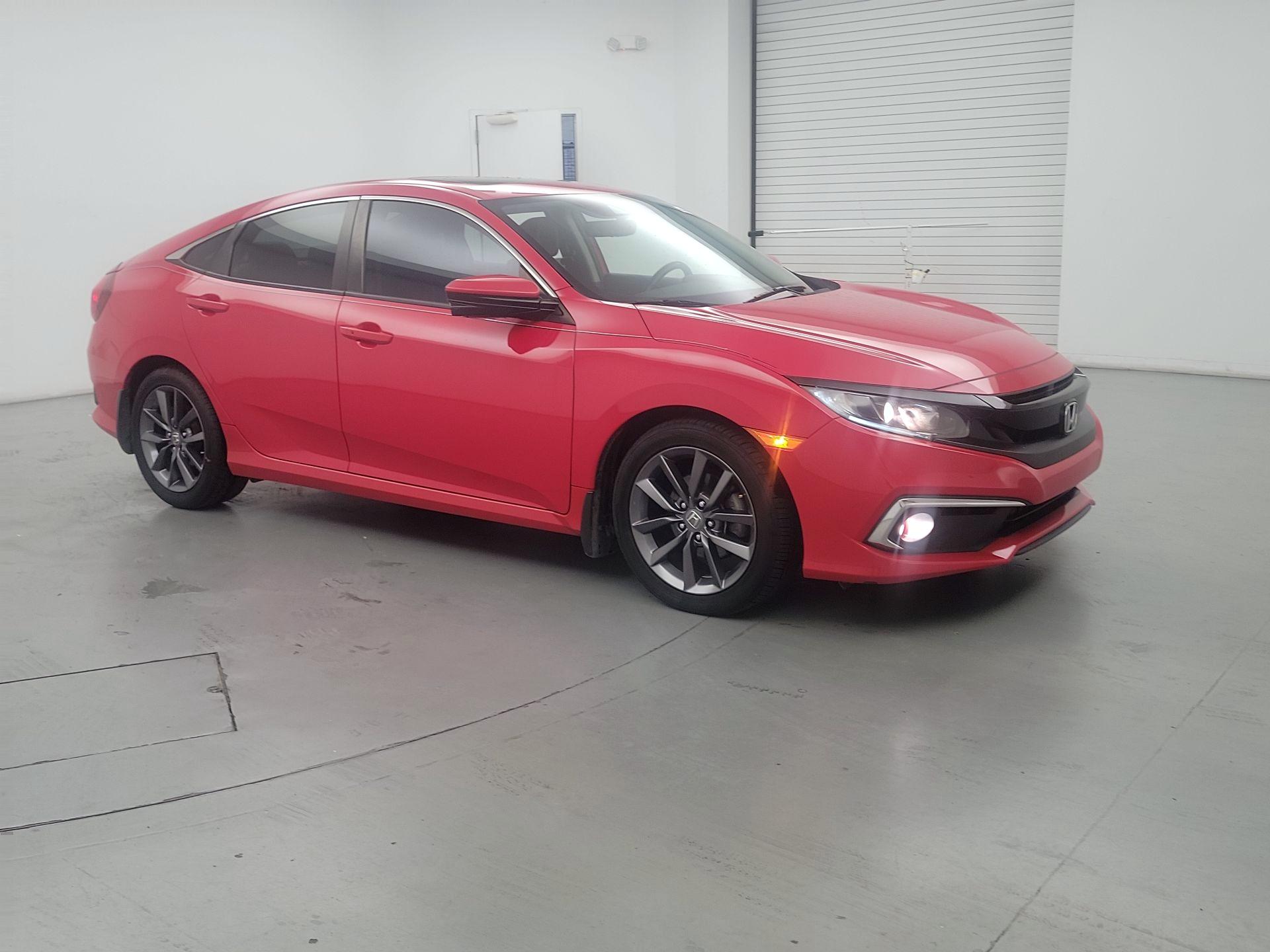 Red 2021 Honda Civic Sedan Front-Wheel Drive Automatic