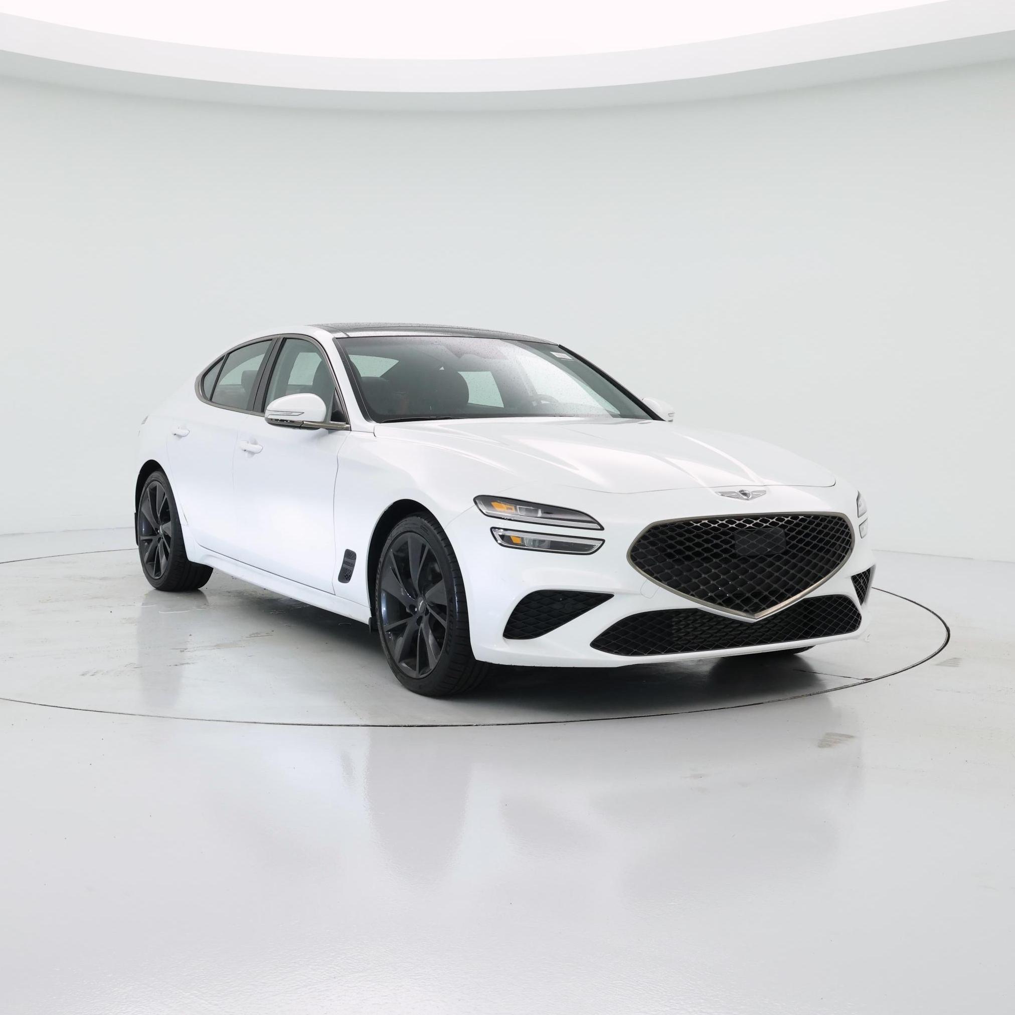 White 2023 Genesis G70 3.3T RWD Sedan Rear-Wheel Drive Automatic