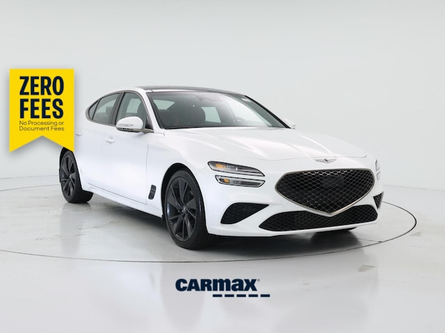 White 2023 Genesis G70 3.3T RWD Sedan Rear-Wheel Drive Automatic