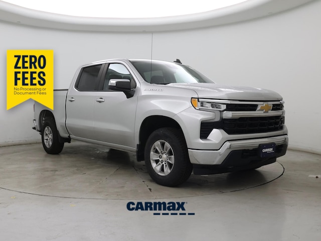 Silver 2022 Chevrolet Silverado 1500 LT Crew Cab 4WD Pickup Truck Four-Wheel Drive Automatic