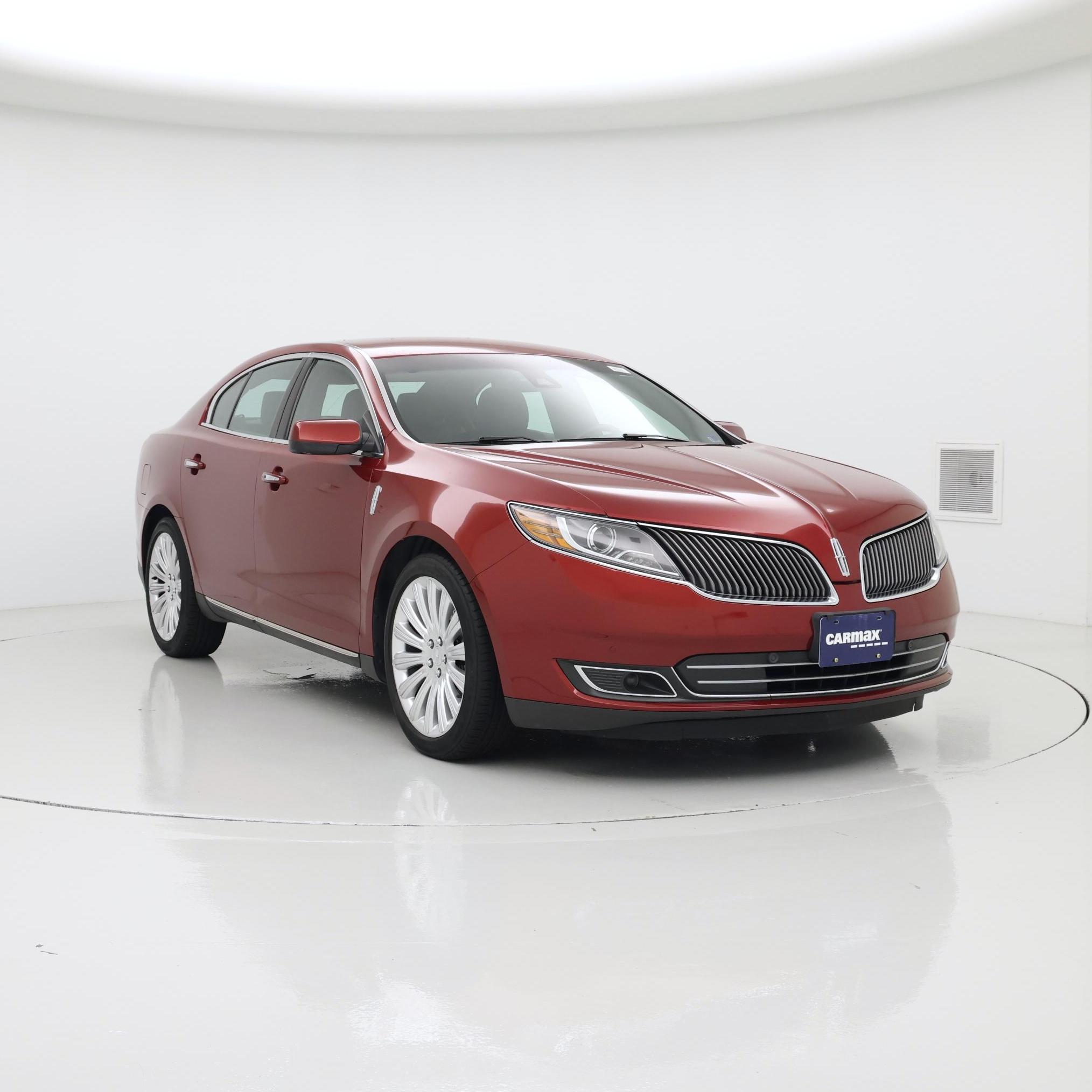 Red 2015 Lincoln MKS Sedan All-Wheel Drive Automatic