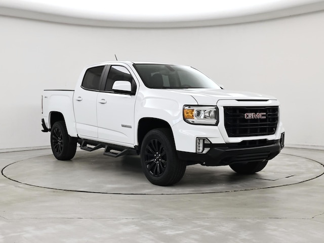 White 2022 GMC Canyon Elevation Crew Cab 4WD Pickup Truck Four-Wheel Drive Automatic