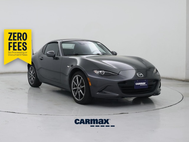 Gray 2021 Mazda MX-5 Miata RF Grand Touring RWD Convertible Rear-Wheel Drive Manual