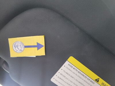 Headliner Rear row Cosmetic Imperfection
