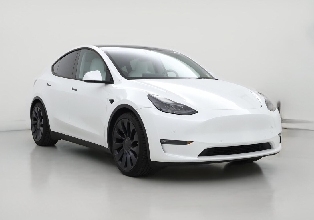 2022 Tesla Model Y Performance All-Wheel Drive in White — CarMax photo