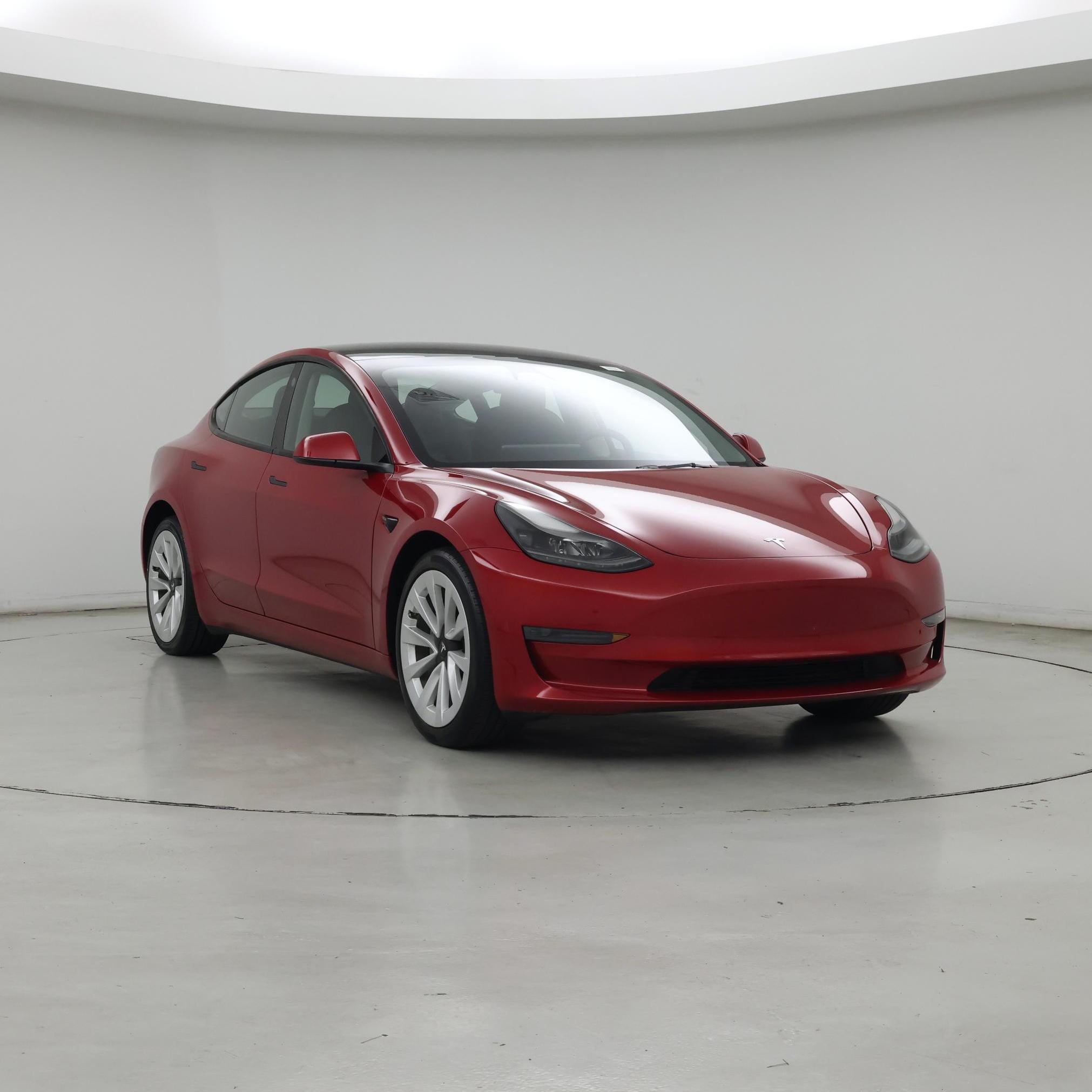 Red 2023 Tesla Model 3 Sedan Rear-Wheel Drive Automatic