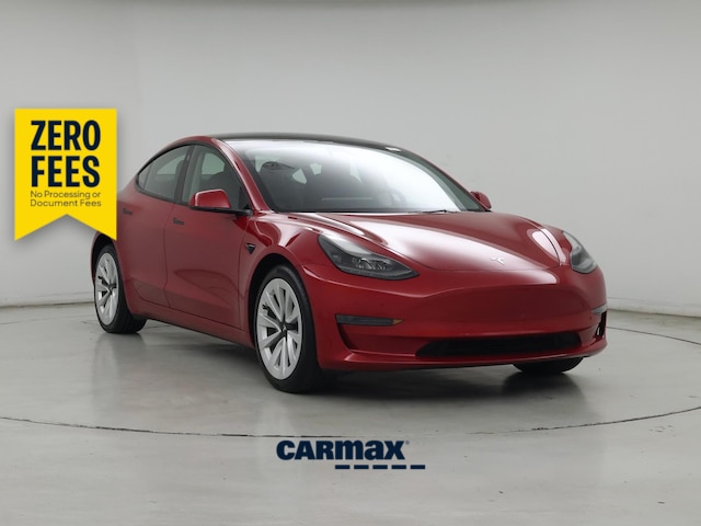 Red 2023 Tesla Model 3 Sedan Rear-Wheel Drive Automatic