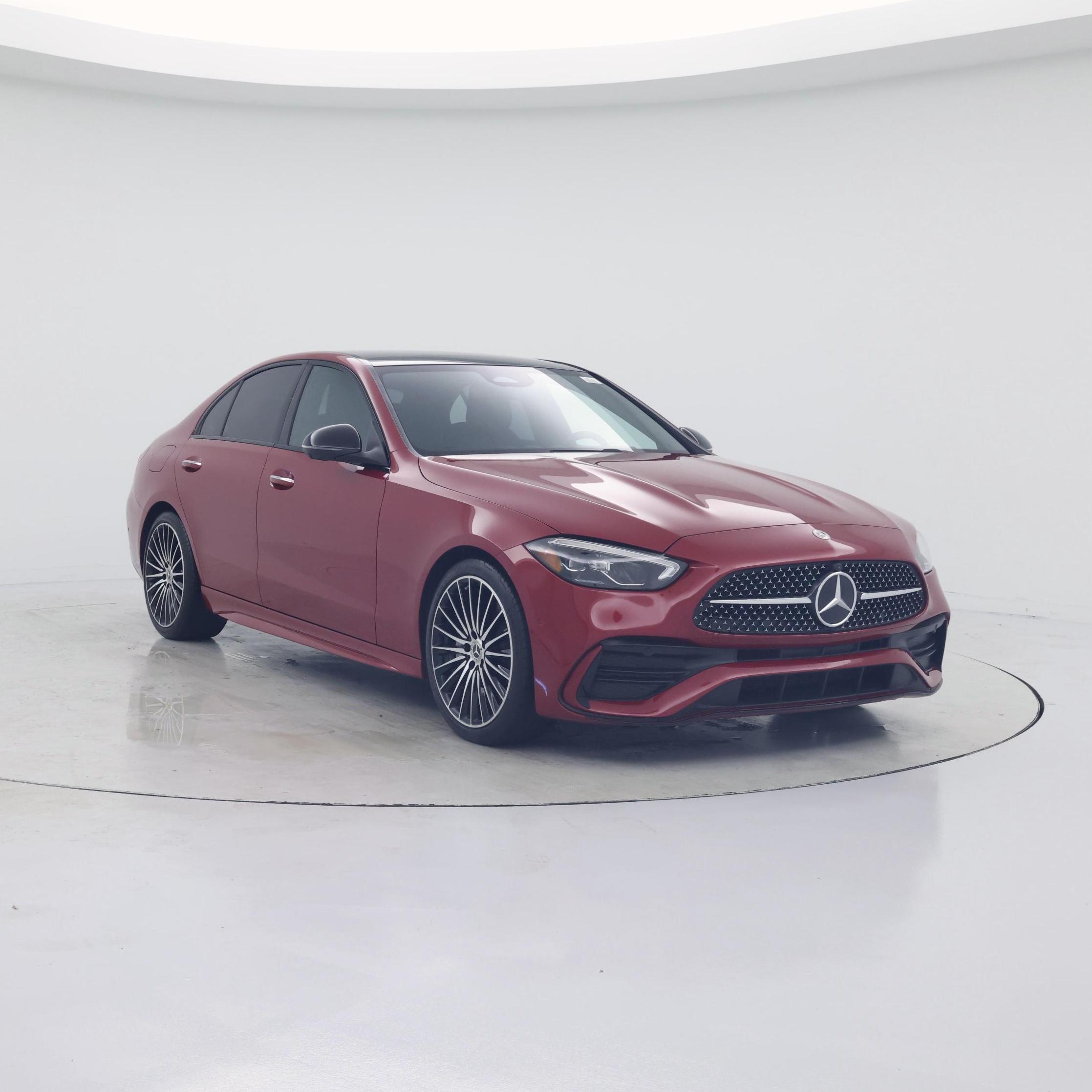Red 2024 Mercedes-Benz C-Class C 300 RWD Sedan Rear-Wheel Drive Automatic