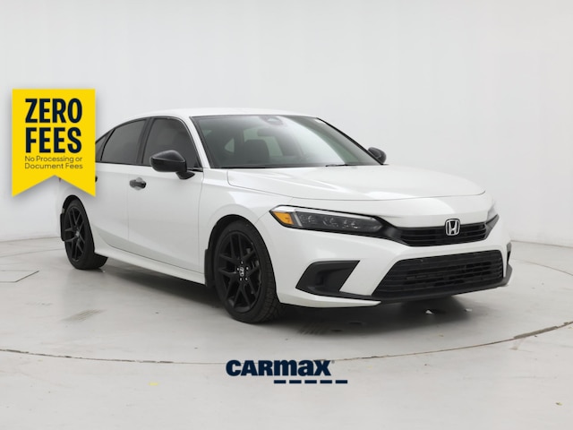 White 2022 Honda Civic Sedan Front-Wheel Drive Automatic