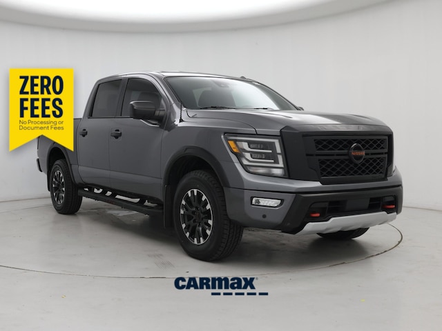 Gray 2021 Nissan Titan Pickup Truck Four-Wheel Drive Automatic