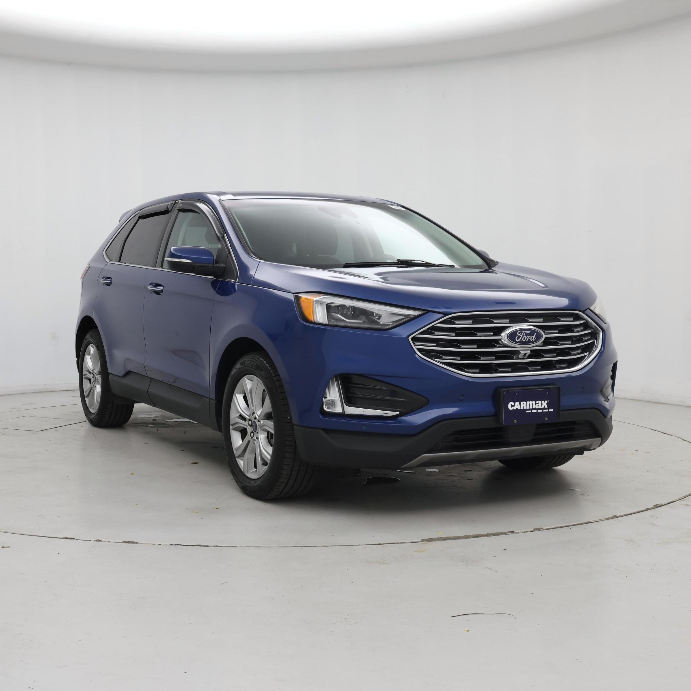 Blue 2022 Ford Edge Titanium AWD SUV / Crossover All-Wheel Drive Automatic