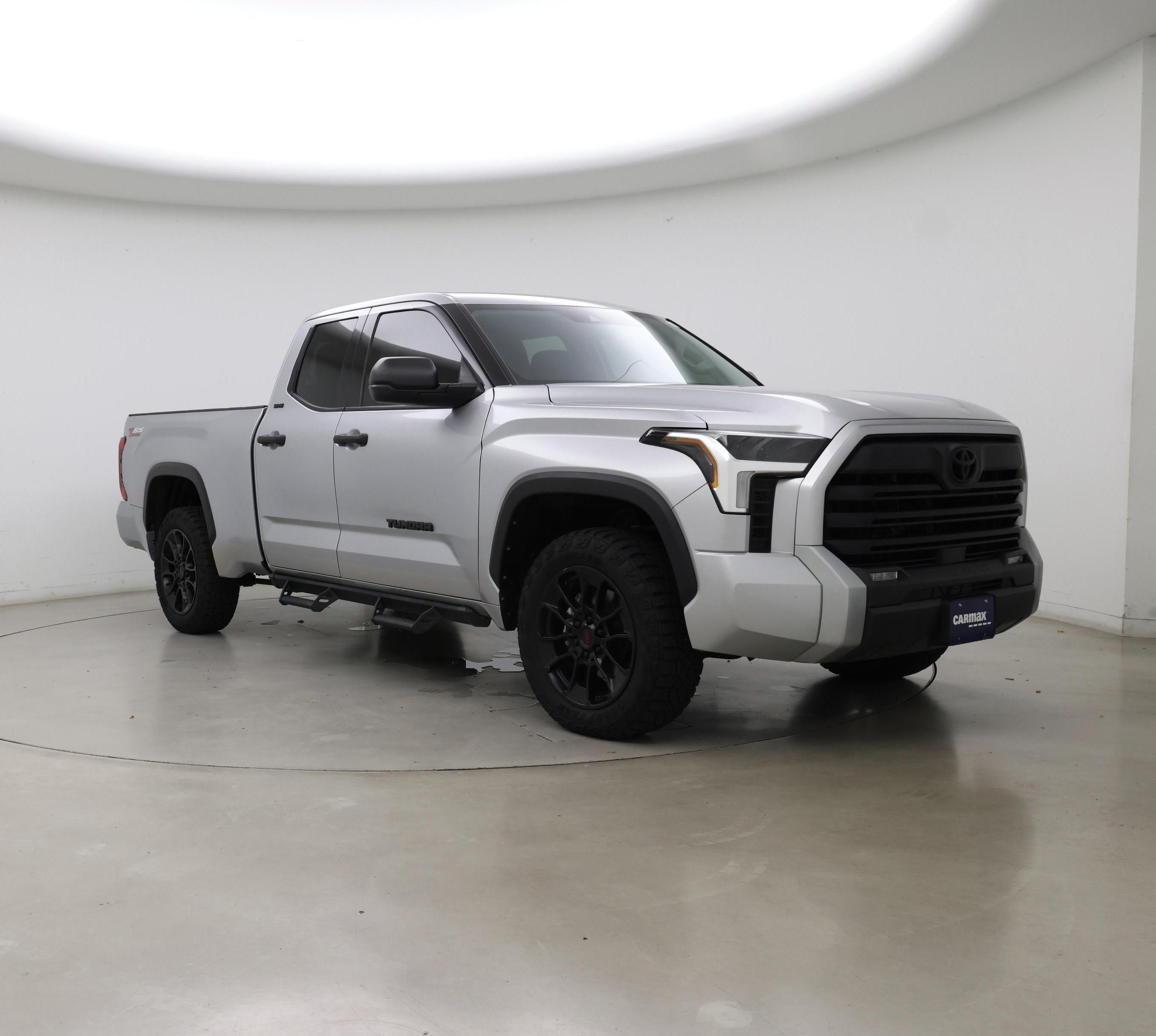 Silver 2023 Toyota Tundra SR5 Double Cab 4WD Pickup Truck Four-Wheel Drive Automatic