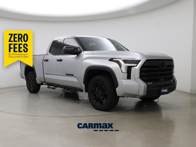 Silver 2023 Toyota Tundra SR5 Double Cab 4WD Pickup Truck Four-Wheel Drive Automatic