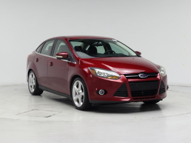Red 2014 Ford Focus Titanium Sedan Front-Wheel Drive Automatic