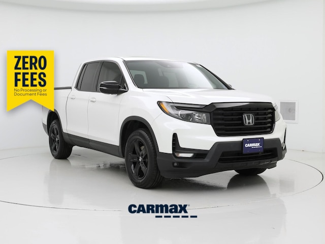 White 2022 Honda Ridgeline Black Edition AWD Pickup Truck All-Wheel Drive Automatic