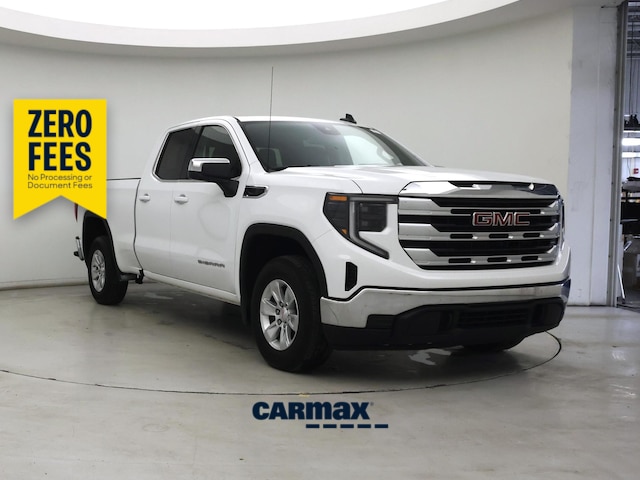 White 2024 GMC Sierra 1500 SLE Double Cab 4WD Pickup Truck Four-Wheel Drive Automatic