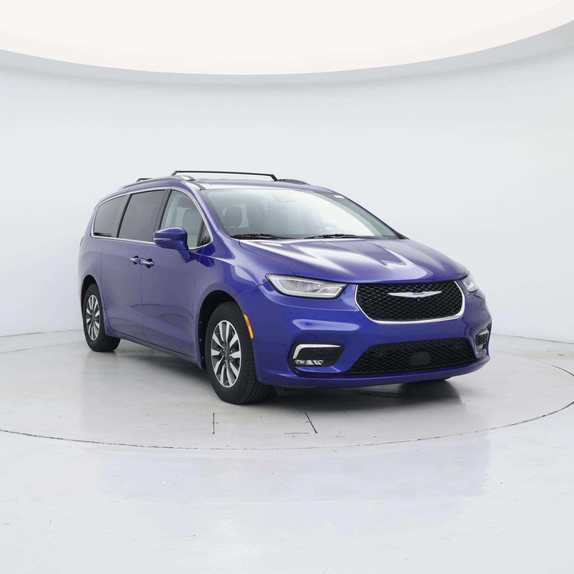 Blue 2021 Chrysler Pacifica Hybrid Minivan Front-Wheel Drive Automatic