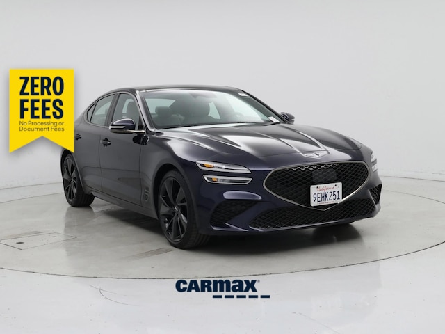 Blue 2023 Genesis G70 2.0T RWD Sedan Rear-Wheel Drive Automatic