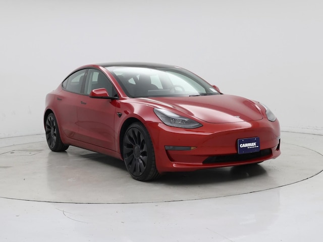 Red 2023 Tesla Model 3 Performance AWD Sedan All-Wheel Drive Automatic