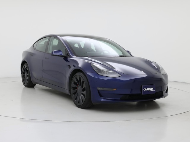 Blue 2023 Tesla Model 3 Performance AWD Sedan All-Wheel Drive Automatic