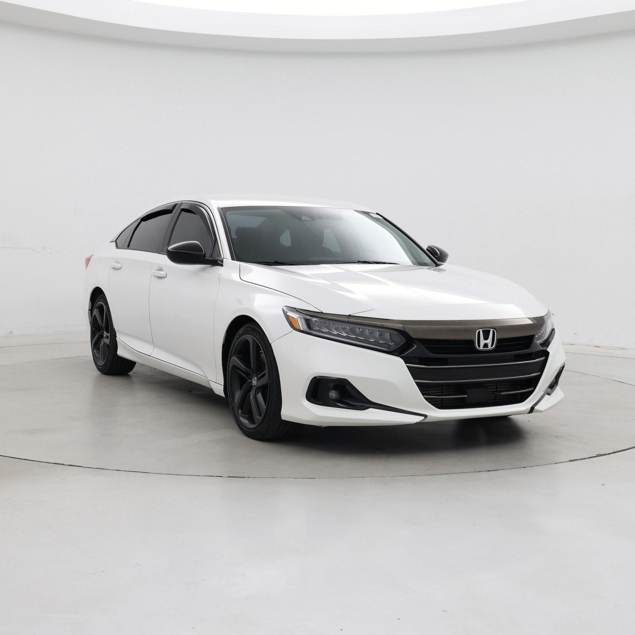 White 2021 Honda Accord Sedan Front-Wheel Drive Automatic