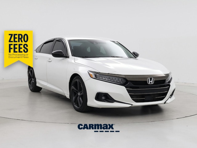 White 2021 Honda Accord Sedan Front-Wheel Drive Automatic