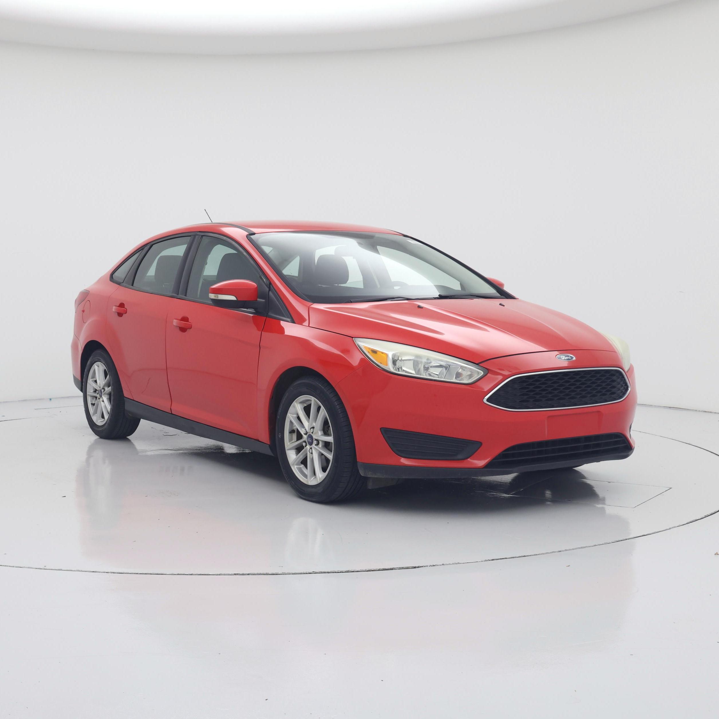 Red 2017 Ford Focus Sedan Front-Wheel Drive Manual