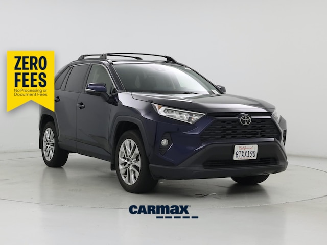 Blue 2021 Toyota RAV4 XLE Premium FWD SUV / Crossover Front-Wheel Drive Automatic