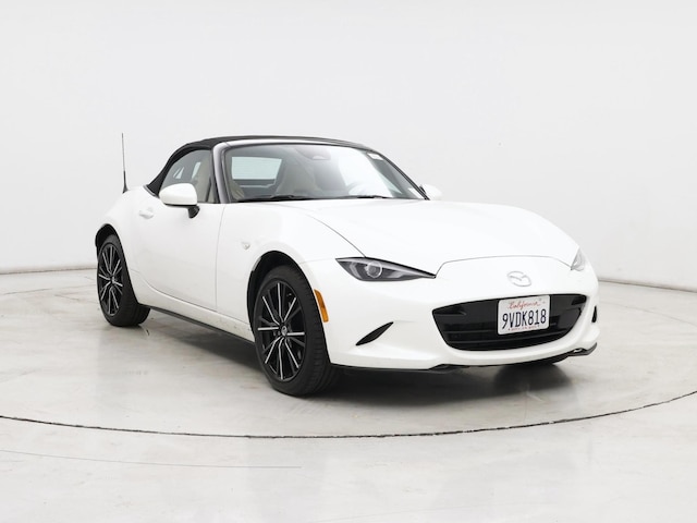 White 2025 Mazda MX-5 Miata Grand Touring RWD Convertible Rear-Wheel Drive Automatic