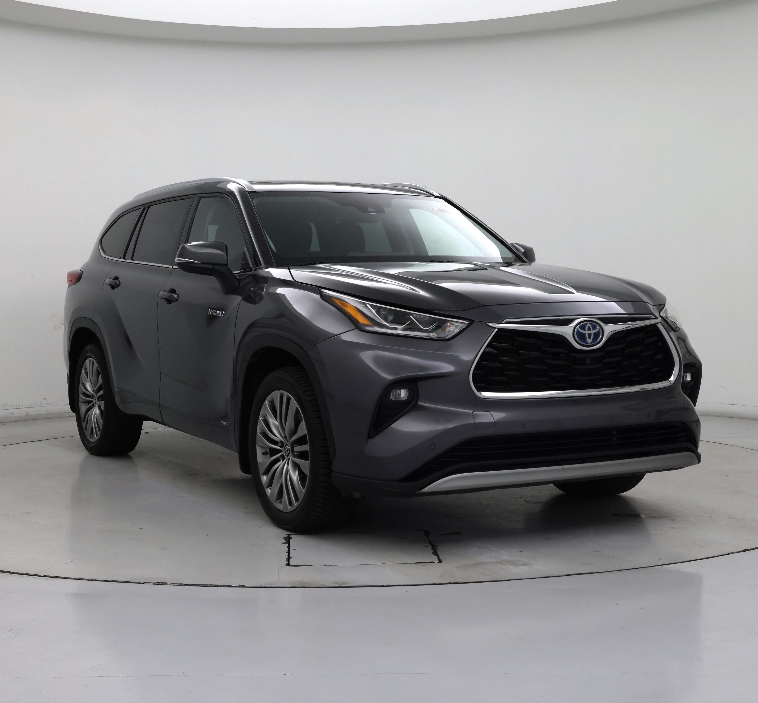 Gray 2021 Toyota Highlander Hybrid Platinum AWD SUV / Crossover All-Wheel Drive Automatic