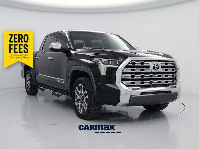 Black 2022 Toyota Tundra Hybrid 1794 Edition HV CrewMax Cab 4WD Pickup Truck Four-Wheel Drive Automatic