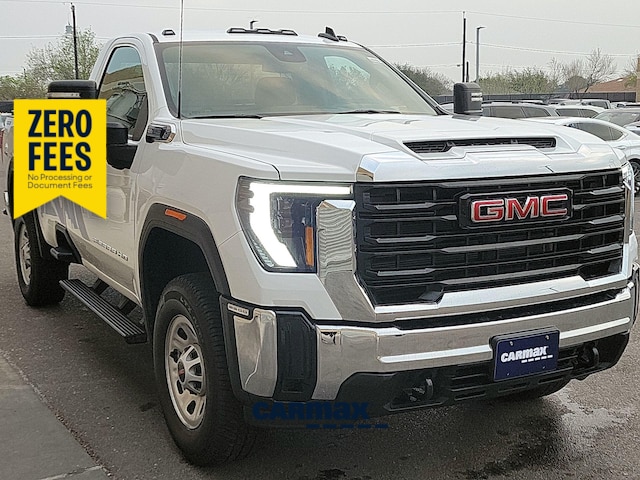 White 2025 GMC Sierra 3500HD Pro Regular Cab LB 4WD Pickup Truck Four-Wheel Drive Automatic