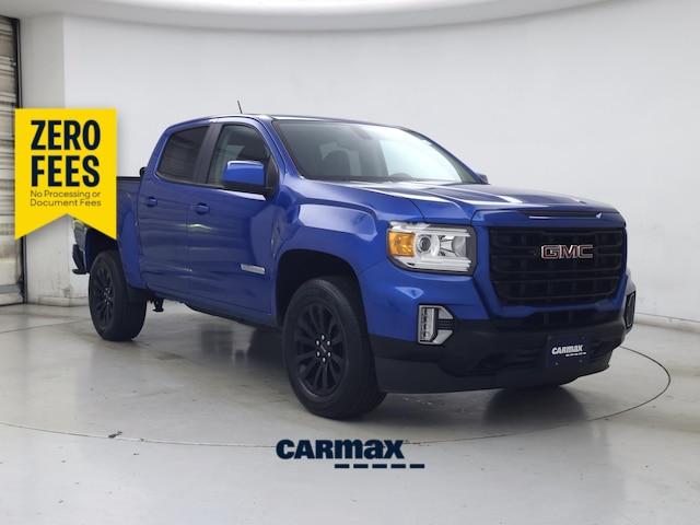 Blue 2022 GMC Canyon Elevation Crew Cab 4WD Pickup Truck Four-Wheel Drive Automatic