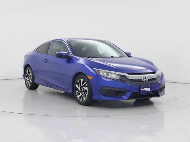 Blue 2017 Honda Civic Coupe LX-P Coupe Front-Wheel Drive Automatic