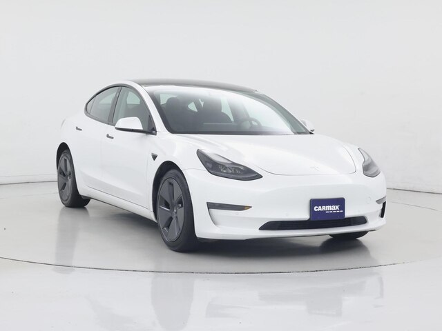 White 2021 Tesla Model 3 Standard Range Plus RWD Sedan Rear-Wheel Drive Automatic