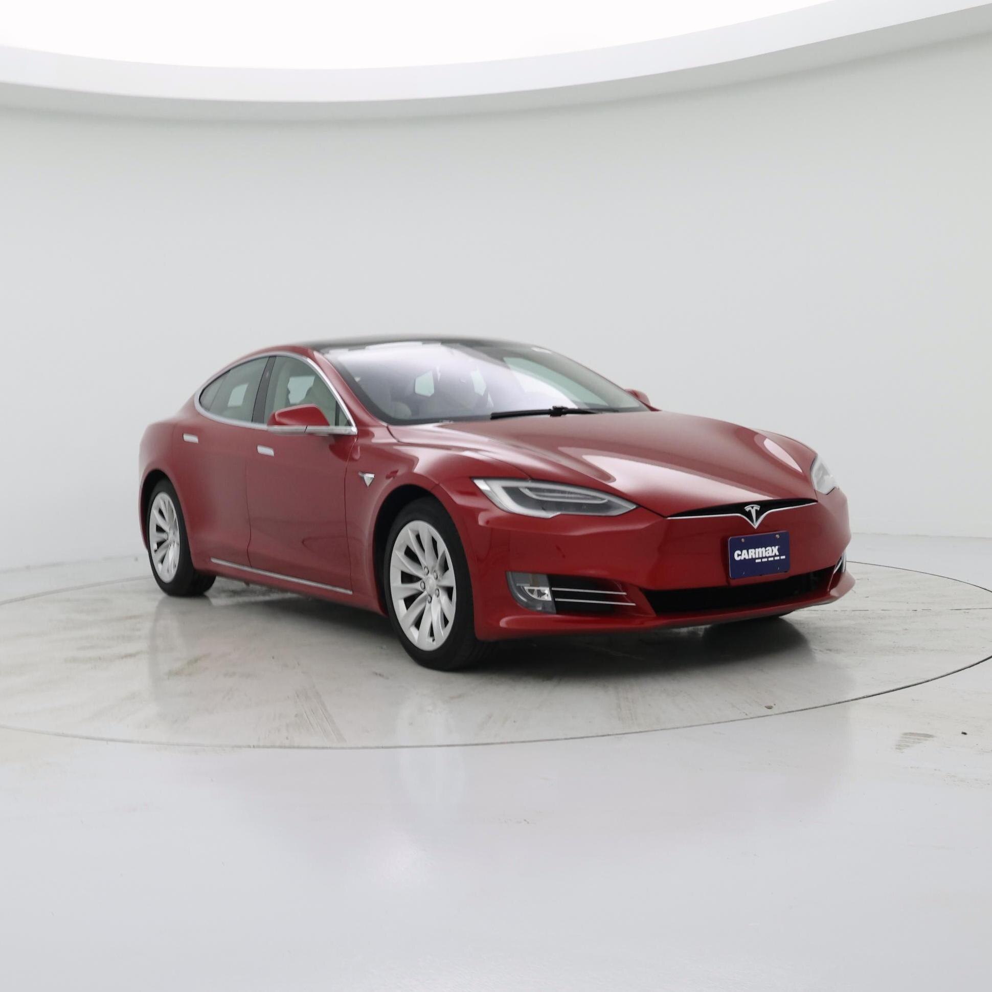 Red 2019 Tesla Model S Sedan All-Wheel Drive Automatic