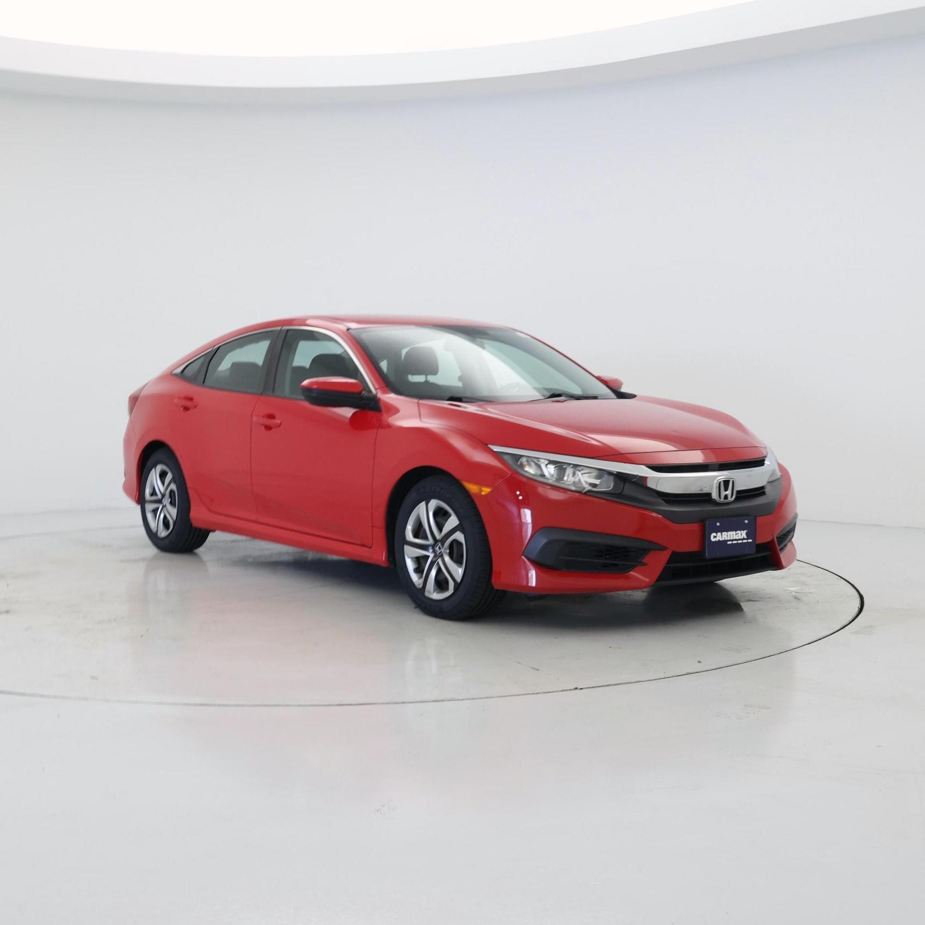 Red 2018 Honda Civic Sedan Front-Wheel Drive Automatic
