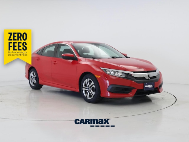 Red 2018 Honda Civic Sedan Front-Wheel Drive Automatic