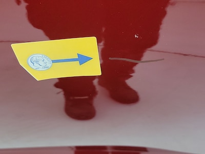 Rear Door Driver Side Cosmetic Imperfection