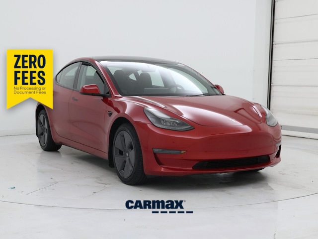 Red 2023 Tesla Model 3 Long Range AWD Sedan All-Wheel Drive Automatic