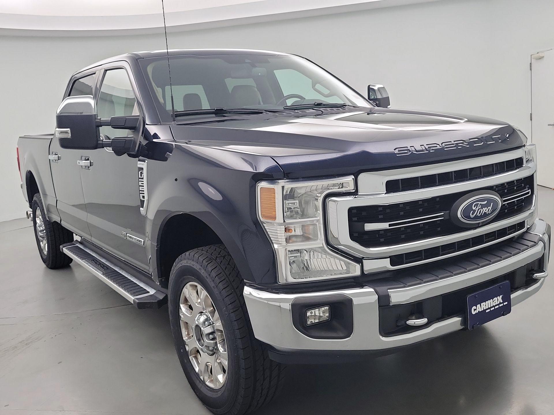 Blue 2022 Ford F-250 Super Duty Pickup Truck Four-Wheel Drive Automatic